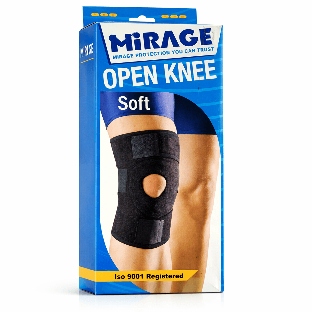 Mirage Open Knee Soft ركبة بحزام بدون دعامة